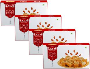 lalji Soan Papdi 1.6Kg (400Gm x 4) Sweet | Flaky and Sweet Box