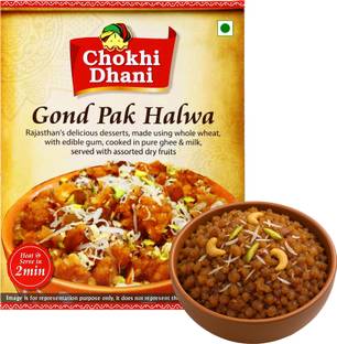 Chokhi Dhani Gond Pak Halwa Ready to Eat Indian Sweet Dish | Just heat & Eat (Pack of 1) Box