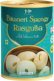 MAPAA Bikaneri Premium Spongy Rasgulla, Bikaneri Mithai, Ready to Eat Indian Desert Tin