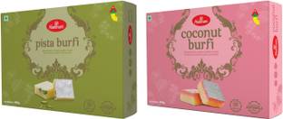 Haldiram's Pista Burfi & Coconut Burfi Combo Box