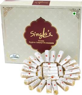 singla's Kaju Roll 400g Indian Mithai sweet Barfi Box