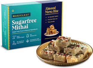 Magic Leaf Almond Mewa Bite, Sugar Free Dessert, Freshly Made Natural Sweetened with Stevia Box