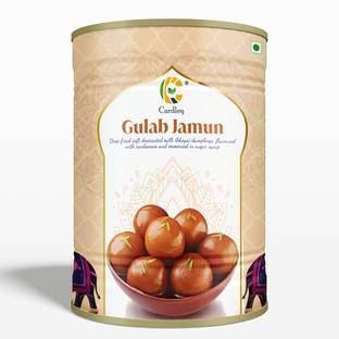 CURDLEY Gulab Jamun Mix | Authentic Indian Sweet Dessert | Soft & Juicy Sweets Tin