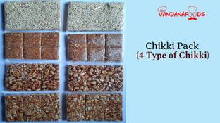 Vandana foods Chikki Pack ( 4 Types of Chikki ) Box