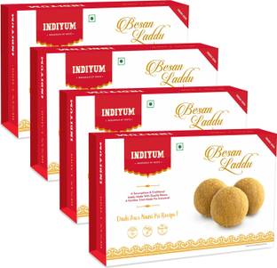 Indiyum Indian Sweets Mithai Besan Laddo Box