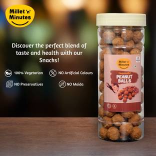 Millet 'n' Minutes Nutritious Finger Millet Peanut Balls Mason Jar