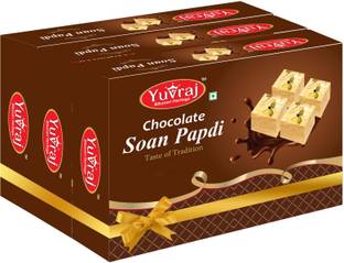 Yuvraj Food Product Chocolate flavour soan papdi ( 200 gm x 3 ) box Box