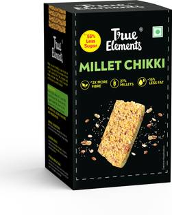 True Elements Millet Chikki (Single Serve 20gm) (Pack of 12) - 240gm Vacuum Pack