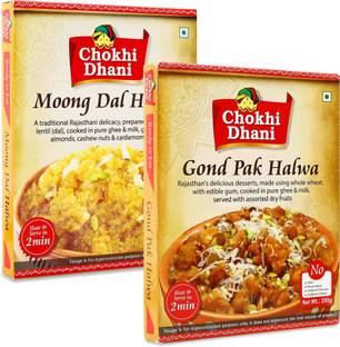 Chokhi Dhani Moong Dal Halwa 250gm, Gond Pak Halwa 250gm, Indian Sweet, Combo Box