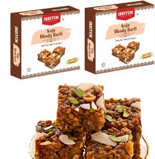 Indiyum Kaju Dodha Burfi | Indian Sweets | Made with Kaju & Nuts BQ Box