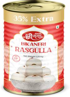 Bikaneri Shree Ganga Rasgulla 1.25Kg (24 Pieces) Bikaneri Sweet, Mithai Tin
