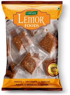 Lemor Crushed Peanut Pillow Pack Chikki 300 GMS (3 Packets of 100 GMS Each) Pouch