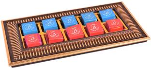 FOOD LIBRARY THE MAGIC OF NATURE Royal & Elegant Gift Tray (Badam & Rose Mewa Bites.) (mm 2920) Festive Gift Box