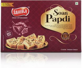 YFP SAHIBJI Soan Papdi 800g | Traditional Indian Sweet | Instant Ready To Eat Box