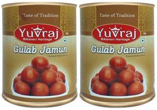 Yuvraj Food Product Bikaneri Gulab Jamun mithai Gift pack of 2 ( 500 gm x 2 ) Tin