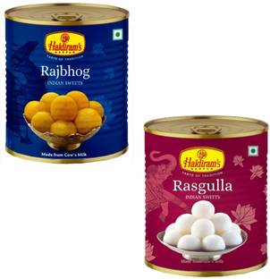 Haldiram's Rajbhog 1kg + rasgula 1KG Tin