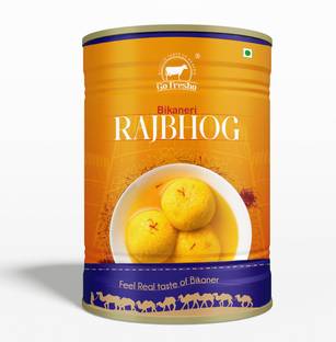 Go Fresho Raj Bhog | Premium Indian Dessert | Soft & Spongy Tin