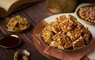 The Paratha & Ready Bites Gujarati Peanut and Jaggery Chikki -|Special Gud Moongfali Patti | Pouch