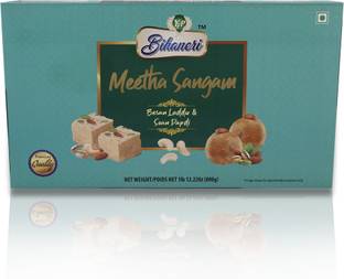 yfp bikaneri Meetha Sangam– Rasgulla & Soan Papdi Combo | Traditional Indian Sweets Gift Pack Box