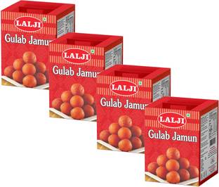 lalji Gulab Jamun 4Kg (1Kg x 4) Irresistible Indian Dessert Tin