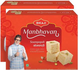 Bikaji Manbhavan Soan Papdi 900GM (450gm*2) Box