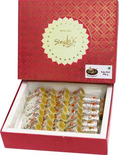 singla's Kaju Burfi Roll 500g Delicious Sweet Box