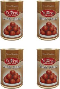 Yuvraj Food Product Sweets Gulab Jamun 500 Gm mithai combo pack of 4 (500 Gm x 4 ) Tin pack Tin