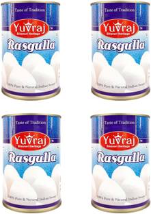 Yuvraj Food Product Sweets Rasgulla 500 Gm mithai combo pack of 4 (500 Gm x 4 ) Tin pack Tin