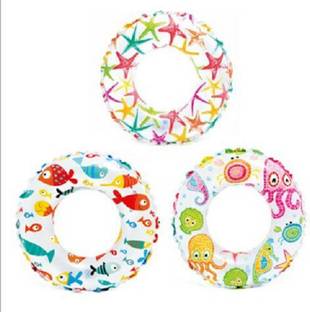 SHREEJI GIFT Intex Lively Print 20 inch Swim Ring, Multi Color Swim Floatation Belt