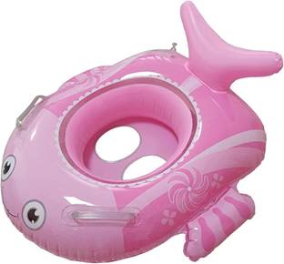THE CLASSY CONCEPT The Classy Concept Kids Fish-Shaped Baby Water Float with Seat & Safety for Boys & Girls 4 Months to 24 Months (PINK) Swim Floatation Belt