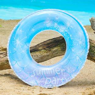 SYGA Summer Party Glitter Inflatable Swim Ring – Durable, Safe PVC Pool Float for Fun Swimming, Suitable for Kids Ages 5-9 Years Swim Floatation Belt