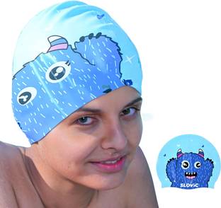 SLOVIC Leak Proof | Protects Hair From Chemical Damage | Premium Quality Silicone |Boys Swimming Cap