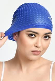 SHIFTER Swimming cap Bubble Cap for Long Hair Men Women Extra Stretch Pure Silicone Swimming Cap