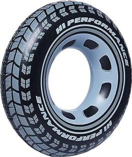 JUDEE Swimming Pool Tube for Adults Big Size Cool Black Wheel Tire Swimming Cap