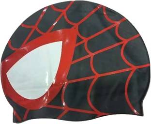 SHIFTER Silicone Cartoon Spider Caps for Kids Boys Girls Swimming Cap