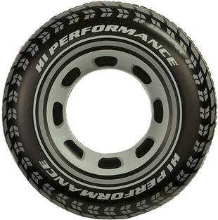 WOLBLIX Swimming Pool Tube for Adults Big Size Black Wheel Tire (80 CM) Swimming Ring Swimming Cap