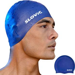 SLOVIC Leak Proof | Protects Hair From Chemical Damage | Premium Quality Silicone | Men Swimming Cap