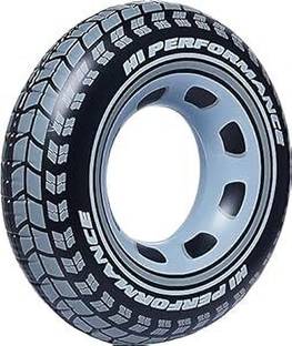 Hepin Enterprise Swimming Pool Tube for Black Wheel Tire Swimming Ring(Black, Pack of 1) Swimming Cap