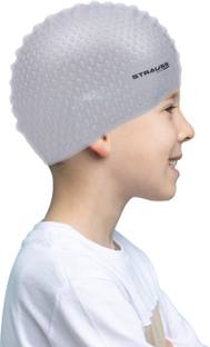 Strauss Silicone Swimming Cap |Unisex Waterproof Swim Cap with Pattern|Swimming Head Cap Swimming Cap