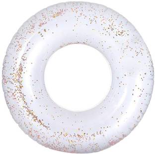bosig 1pcs Inflatable Pool Float Tube Transparent Swimming Ring Swimming Cap