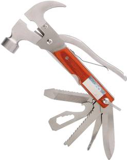 NSV Multi Functional Claw Hammer Hand Tool Kit 14 Function Multi Utility Swiss Knife