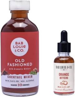 BAB LOUIE & CO. Mix Combo Pack, 100% Natural, Non-Alcoholic Beverage, Manhattan, Negroni Orange Bitter & Old Fashioned