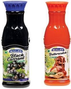 mala's CRUSH -Black Current & Butterscotch-(250ml X 2pc) Black Current & Butter Scotch