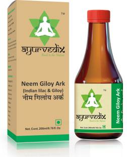 ayurvedix Neem Giloy Ark | Neem Giloy Herbal Distilled Water | Beneficial for Improving Immunity, Respiratory Problems | 200 ML Natural