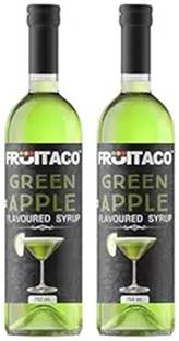 fruitaco Green Apple Syrup : Perfect Mixer For Enhancing Mocktails & Cocktails, Drinks 750