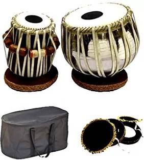AKHAR Best of Beginner Tabla Set Steel Bayan Shisham Wood Dayan Tabla