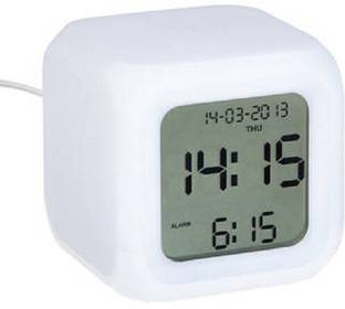 HCS Digital White Clock
