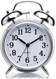 KH Store Analog Silver Clock