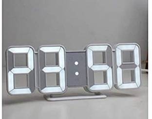 K.B.SALES Digital White Clock