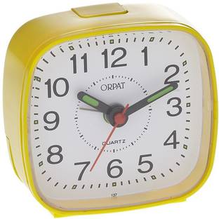 ORPAT Analog Yellow Clock